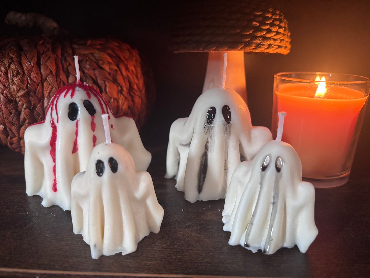 π» Ghost Family Candle Set (2 Large + 3 Small) or individual