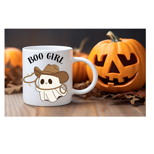 Cowgirl Halloween cup cute ghost