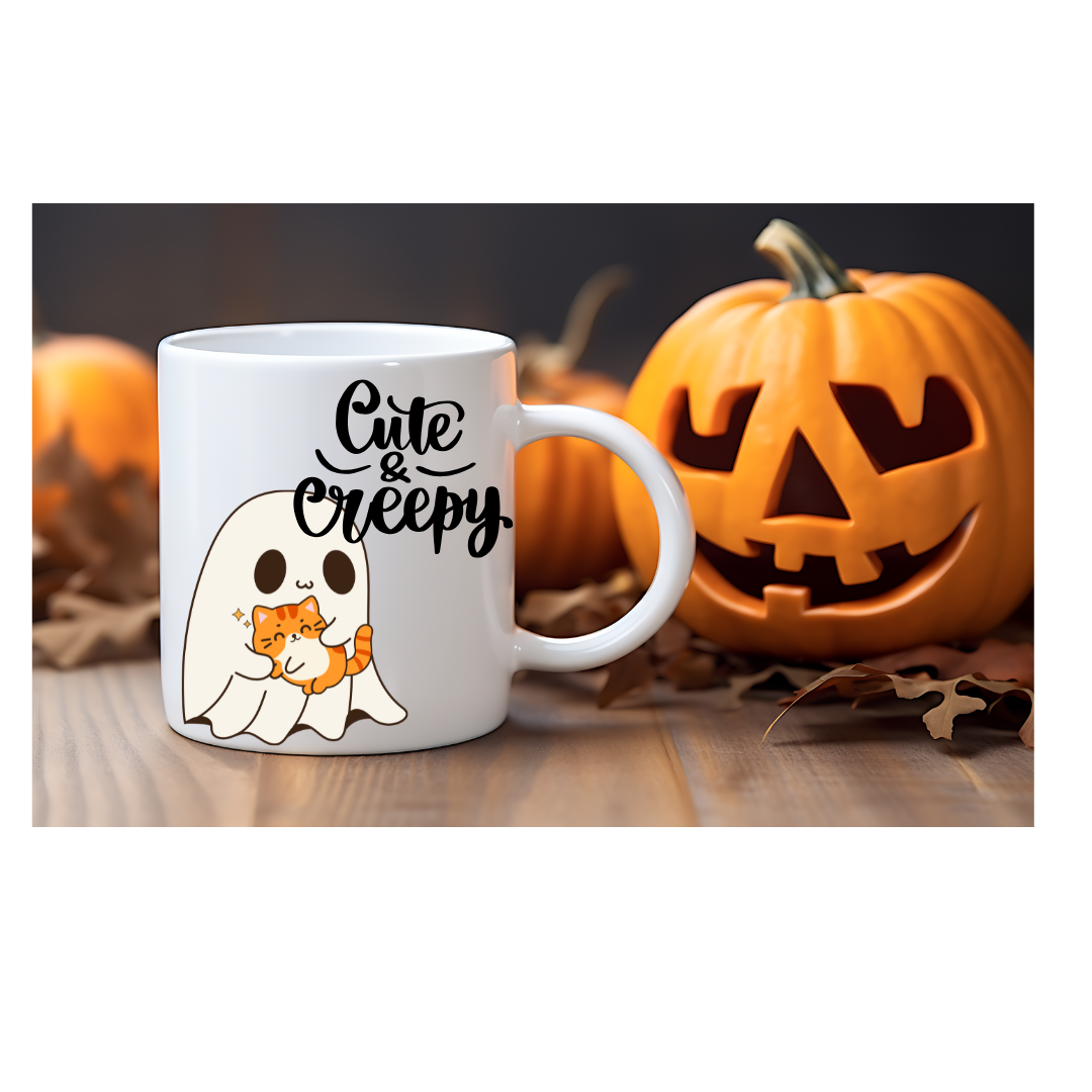 Cute & Creepy Ghost Halloween cup