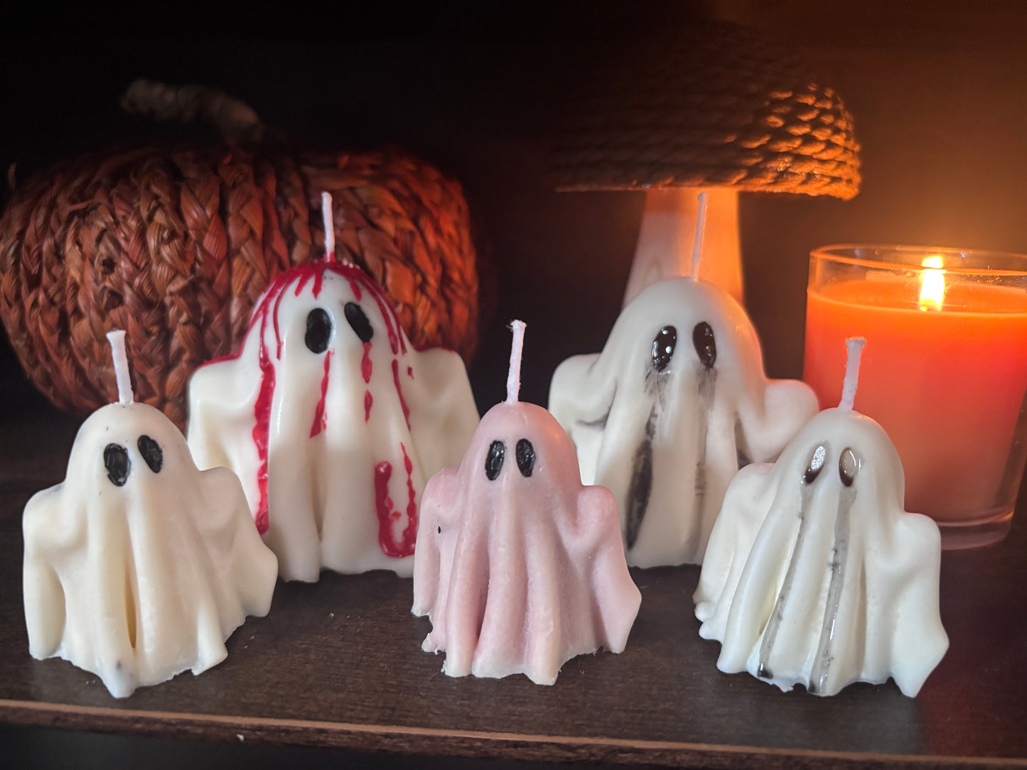👻 Ghost Family Candle Set (2 Large + 3 Small) or individual